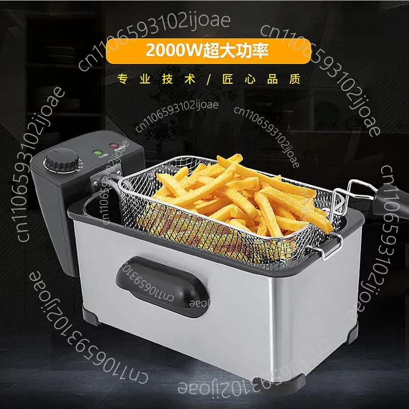 Commercial Kitchen Plumbing - 家庭用および業務用3.5L電気フライヤー、電気串焼き器、キッチンフライヤー、チップス調理用バスケット