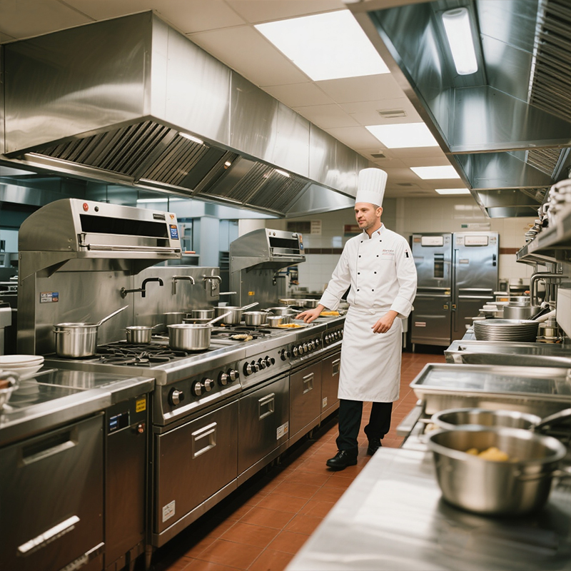 Commercial Kitchen Gas Line - ステンレス製業務用ガス・電気式フライヤー、グリドル、調理ライン、レストラン厨房ソリューション（新品）