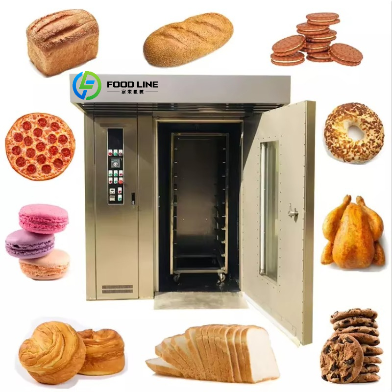 Rotary Bakery Oven - 16/32/64段回転式パンラックオーブン、ベーカリー機器/ディーゼル・ガス・電気エンジン式回転式ベーキングオーブン販売中、カスタマイズ可能