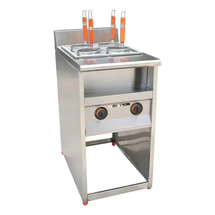 Commercial Kitchen Boiler - 業務用ガス4槽式麺ボイラーマシン ステンレス製厨房機器 麺パスタ調理器 販売中
