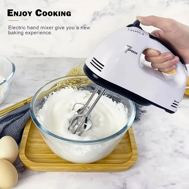 Rotary Bakery Oven - 220Vハンドヘルド電動エッグビーター 7段階速度調整 自動ミキサー ケーキ・パン・ベーキング・生地・クリーム用ブレンダー キッチンツール
