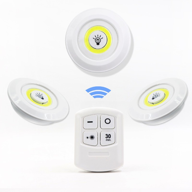 Commercial Kitchen Lights - ワイヤレスリモコン付きLEDライト,超高輝度,調整可能,ワードローブ,常夜灯,家庭,寝室,クローゼット,キッチン,3W