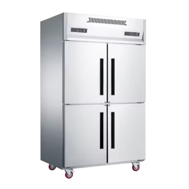 Commercial Kitchen Kitchen - 業務用ステンレス製直立型冷凍庫、二重温度4/6ドア冷蔵庫（ホテル厨房向け）
