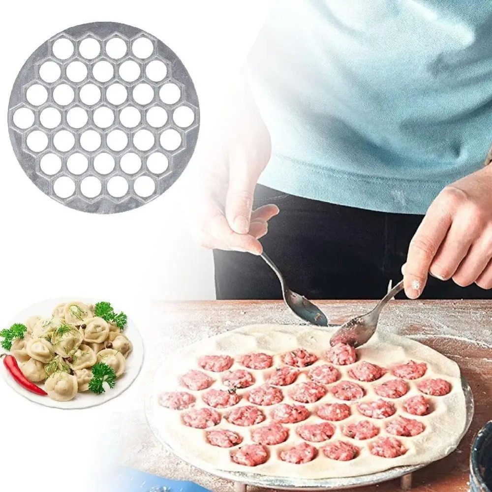 Commercial Kitchen Supplies - ポータブルアルミ餃子型 37穴 ラビオリメーカー ロシア風ペリメニメーカー キッチン調理器具 餃子製造機