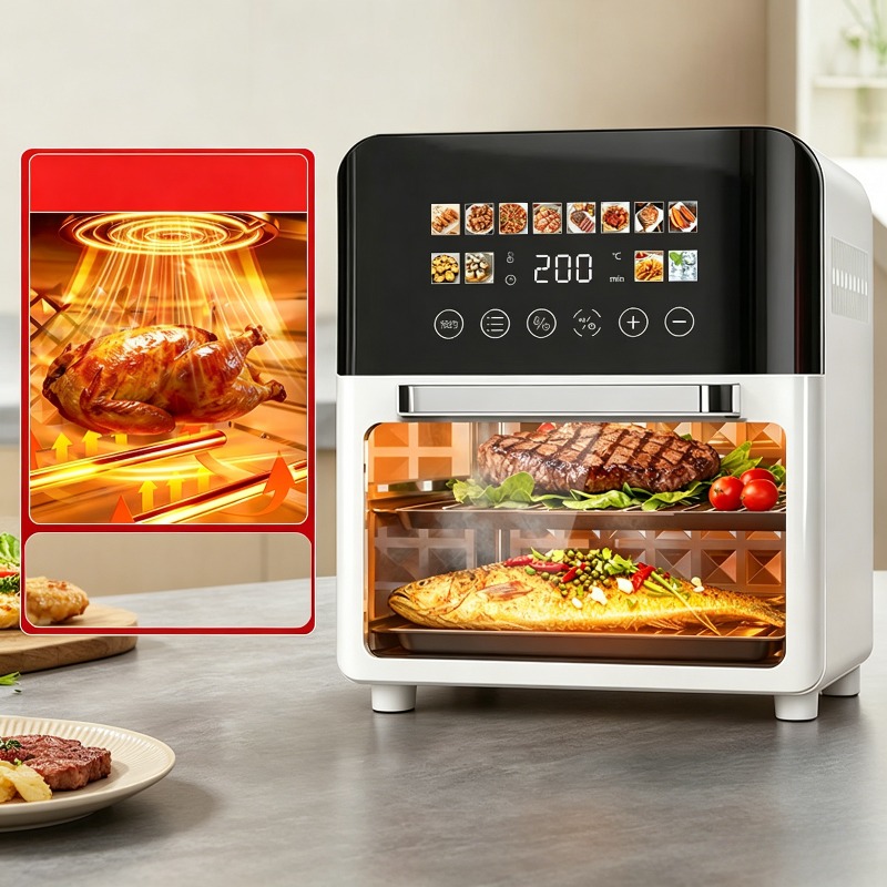 エアフライヤー 20L 家庭用ビジュアルデュアル熱源自動反転 - Commercial Kitchen Supplies のレビューと価格