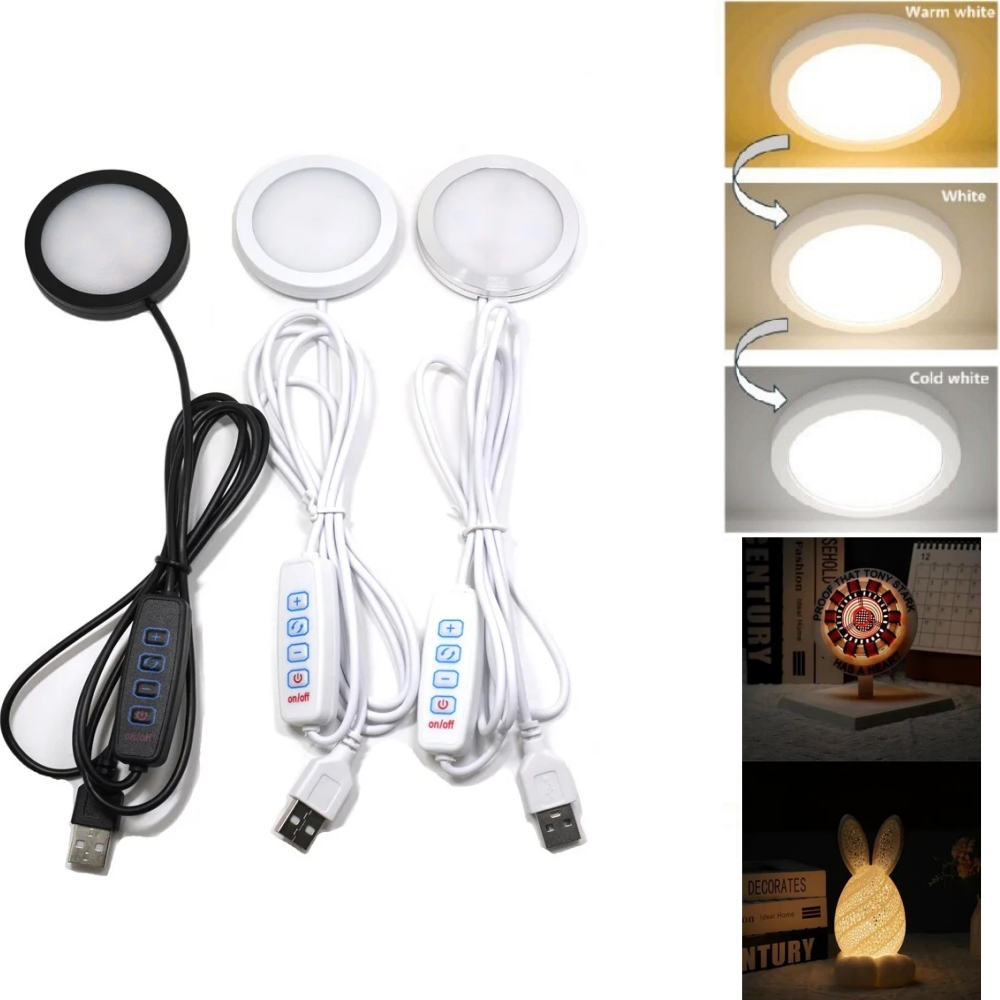 3色調整可能USBパックライト5V超薄型LEDキャビネットラ - Commercial Kitchen Lights のレビューと価格
