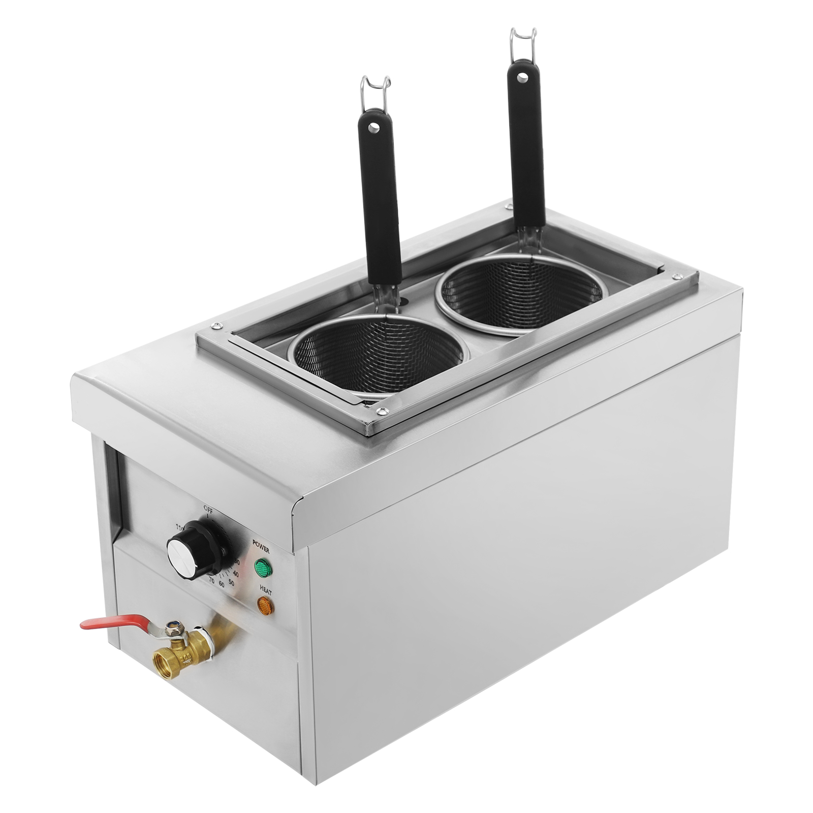 2槽式電気麺パスタボイラー 2.38ガロン 業務用フードウォ - Commercial Kitchen Boiler のレビューと価格