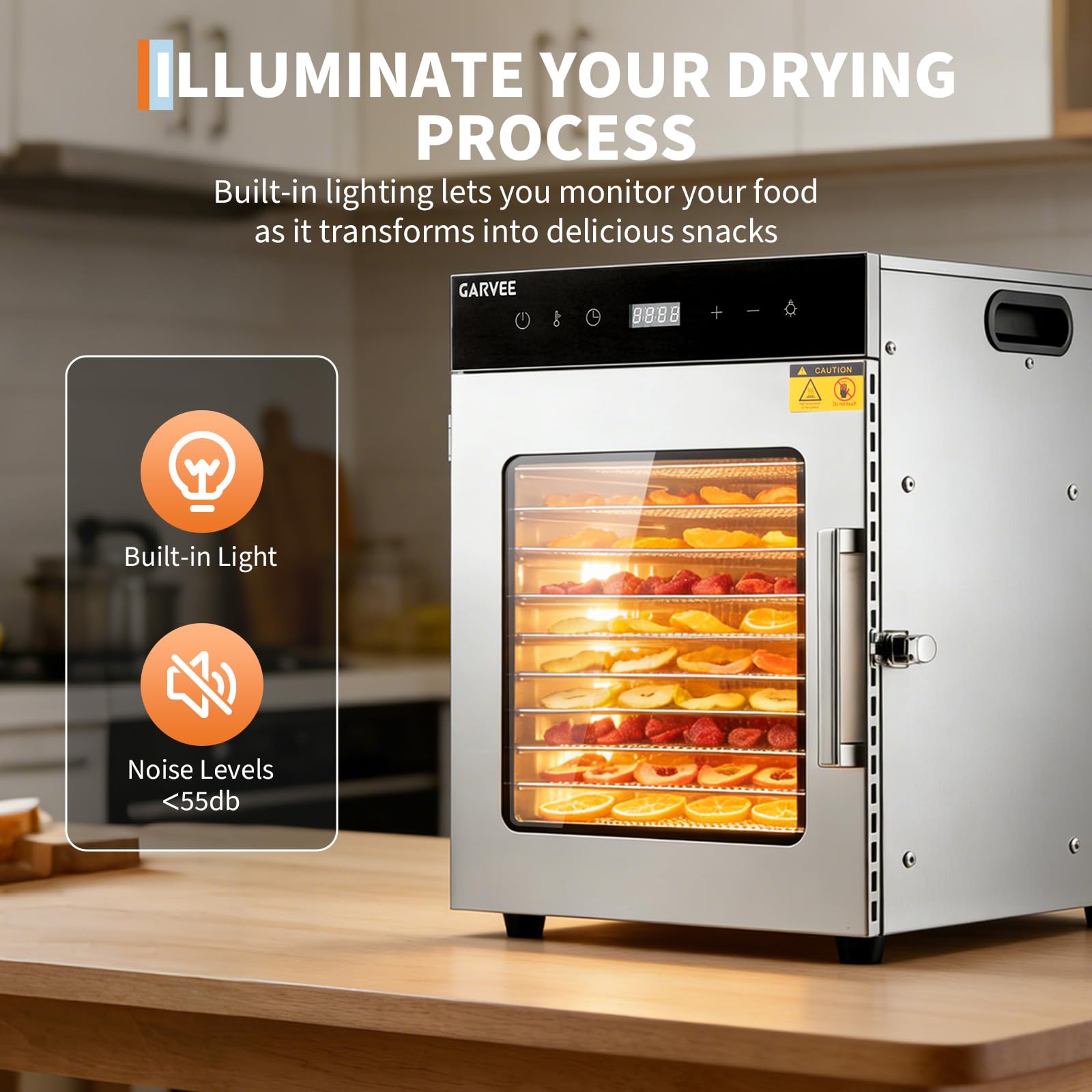 ステンレス製デジタルフードドライヤーマシン、10/12トレイ - Commercial Food Dehydrator のレビューと価格
