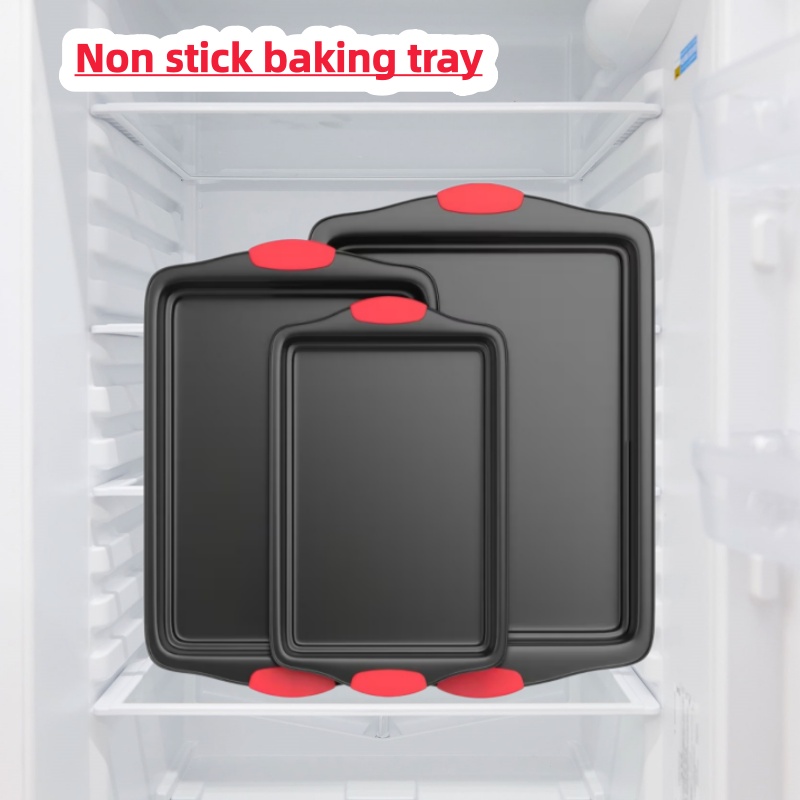 新しいノンスティックパンベーキングトレイ、赤いシリコンハンド - Rotary Bakery Oven のレビューと価格
