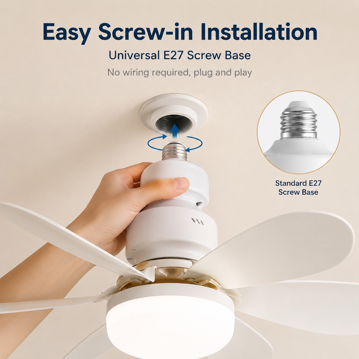 2026年新型E27シーリングファンライト、30W/40W調 - Commercial Kitchen Lights のレビューと価格