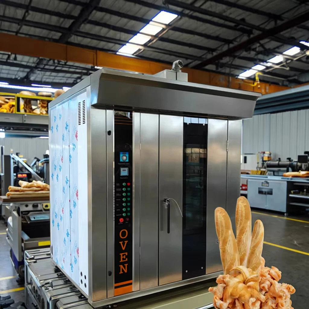業務用回転式ガスオーブン、パン焼き用、32段ステンレスラック - Rotary Bakery Oven のレビューと価格