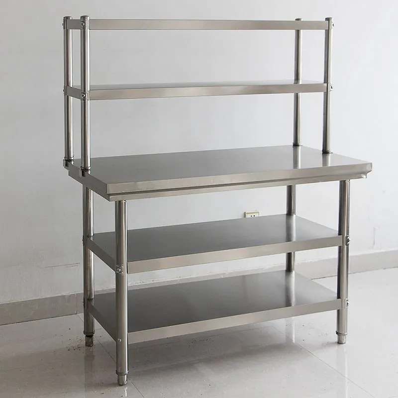 ステンレス製ワークベンチ キッチン作業台 二層・三層フラット - Commercial Kitchen Prep Table のレビューと価格