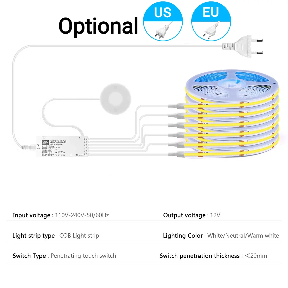 2-6個入りCOB LEDストリップライトキット、調光可能な - Commercial Kitchen Lights のレビューと価格