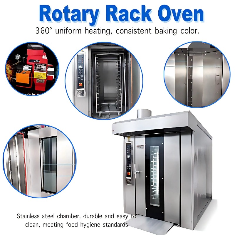 高品質パン焼き機、ガス式デッキ回転式ピザオーブン - Rotary Bakery Oven のレビューと価格