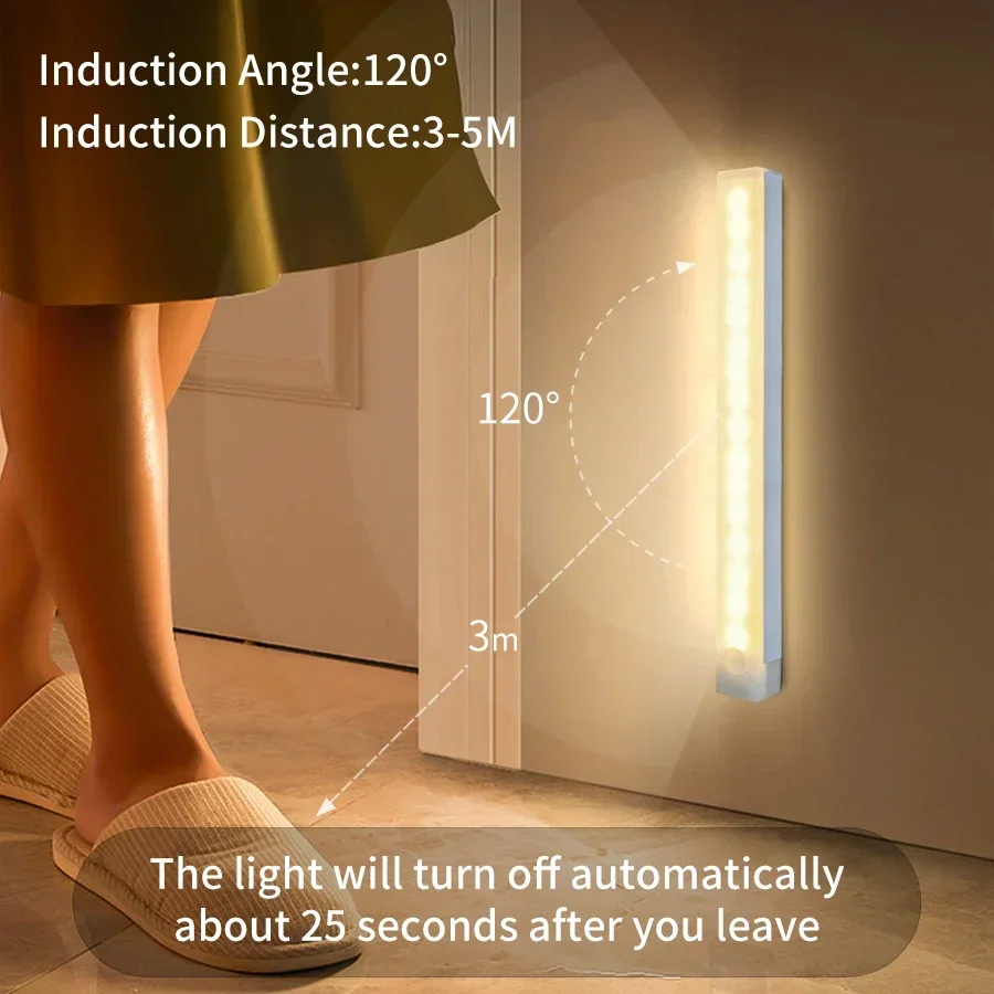 LEDモーションセンサーライトワイヤレスナイトライト充電式ロ - Commercial Kitchen Lights のレビューと価格