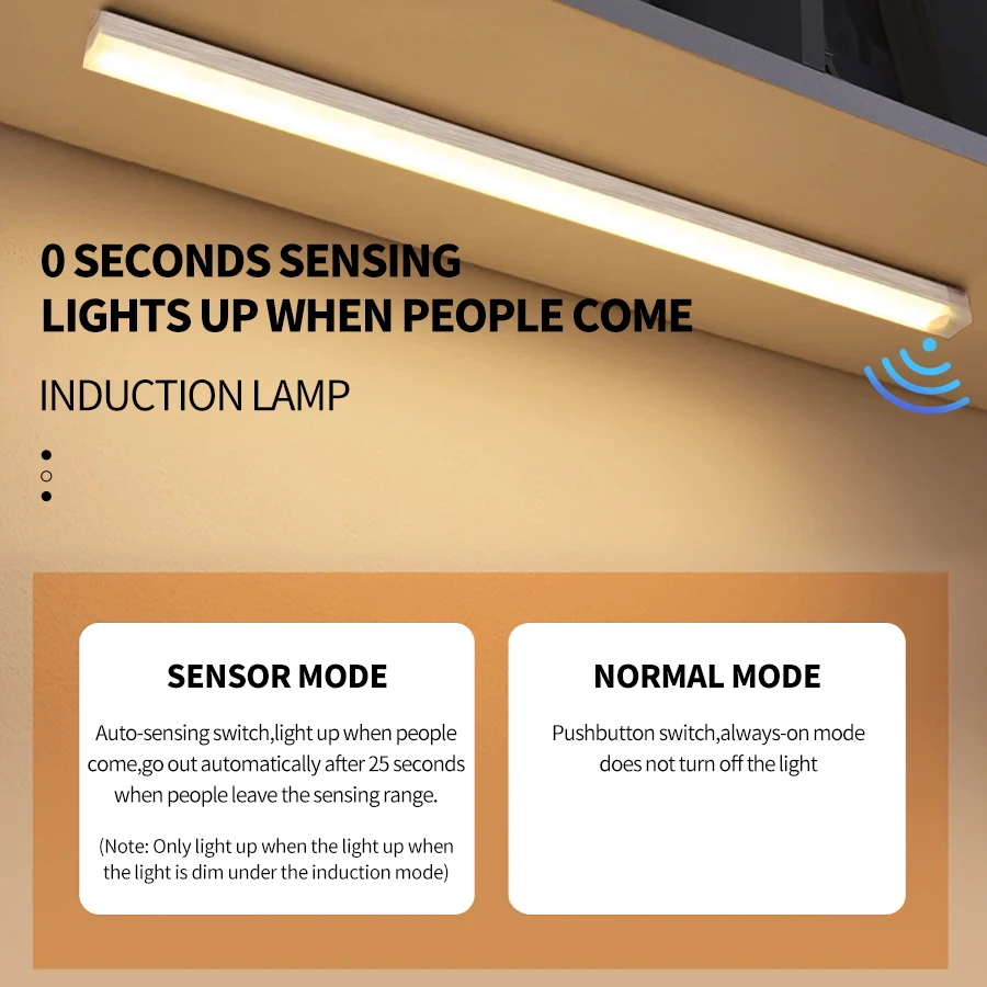 LEDモーションセンサーライトワイヤレスナイトライト充電式ロ - Commercial Kitchen Lights のレビューと価格