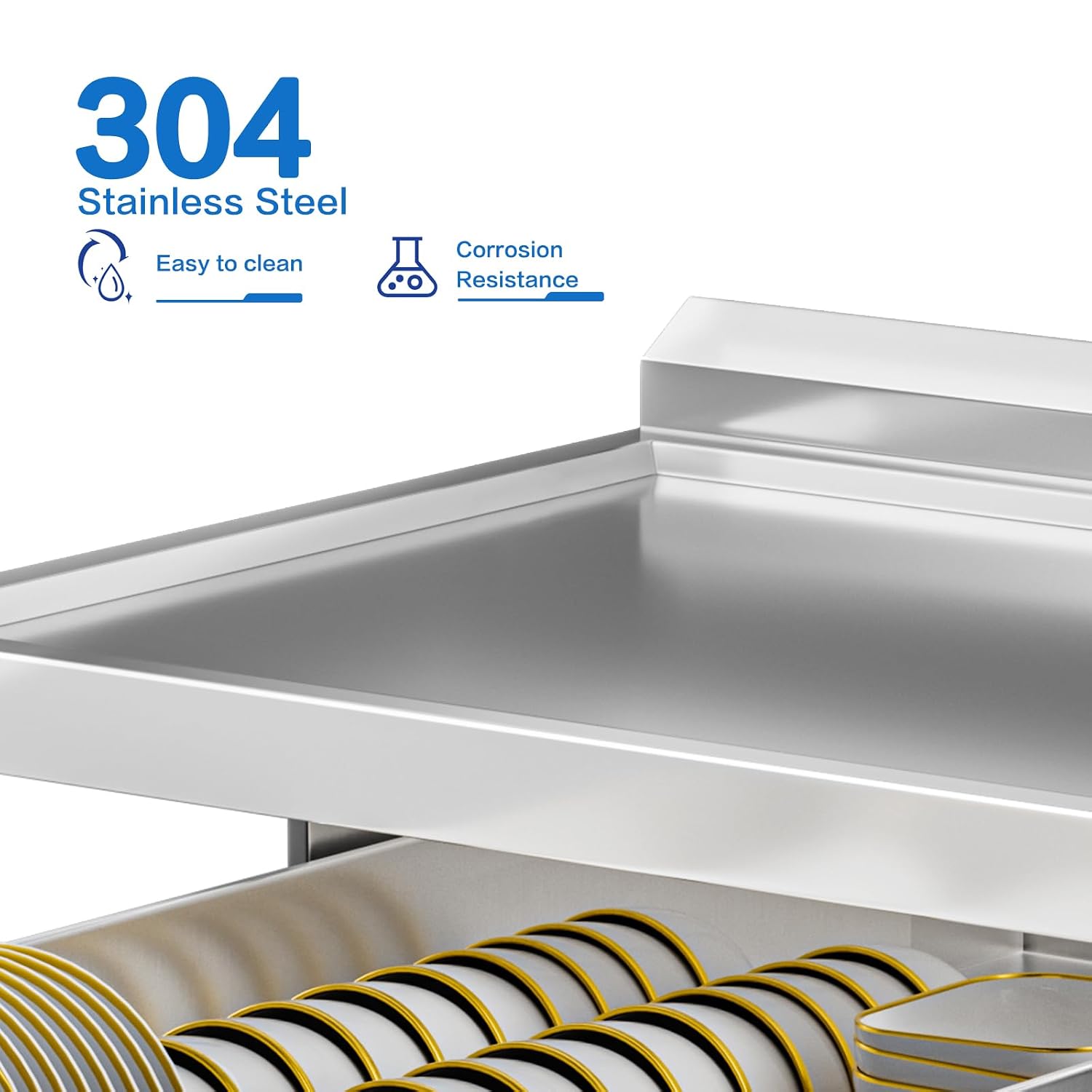 引き出しと配管が付いたステンレス製多目的シンク。キッチン、ラ - Commercial Kitchen Plumbing のレビューと価格