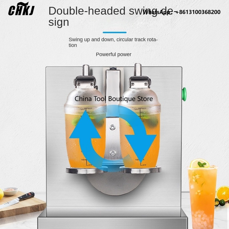 シェイカーパールミルクティーショップシェイカー自動ダブルヘッ - Bar Blender Mixing のレビューと価格