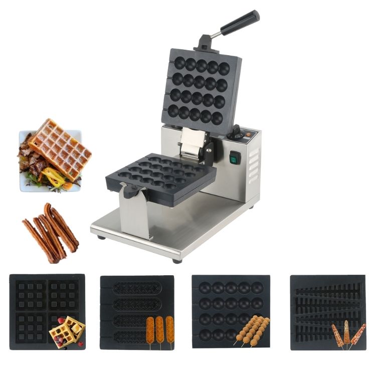4スロットワッフル焼き器、取り外し可能なプレート設計、業務用 - Commercial Kitchen Plumbing のレビューと価格