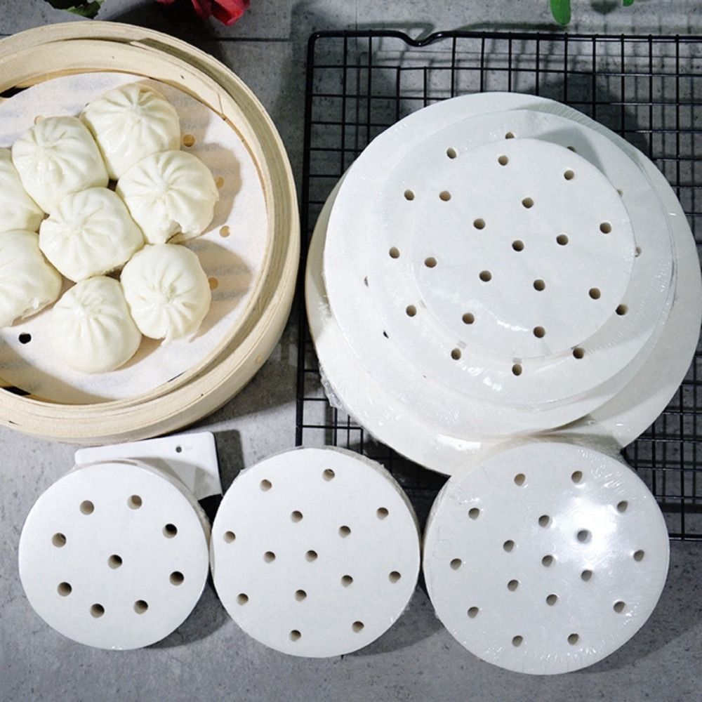 100 個蒸し紙蒸しパンペストリーノンスティック紙点心パンベ - Commercial Kitchen Supplies のレビューと価格